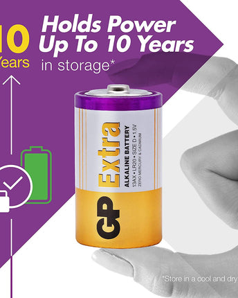 Baterii GP Extra Alkaline D (LR20), 1.5V, 8 pcs