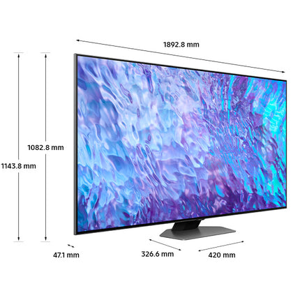 Televizor Samsung QLED 85Q80CA, 214 cm, Smart, 4K Ultra HD, Clasa G