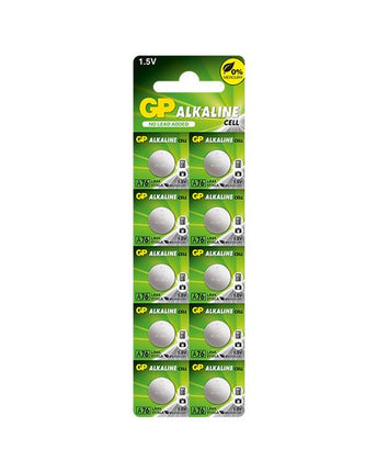 Baterii alcaline GP Alkaline CELL A76 (LR44), blister 10pcs