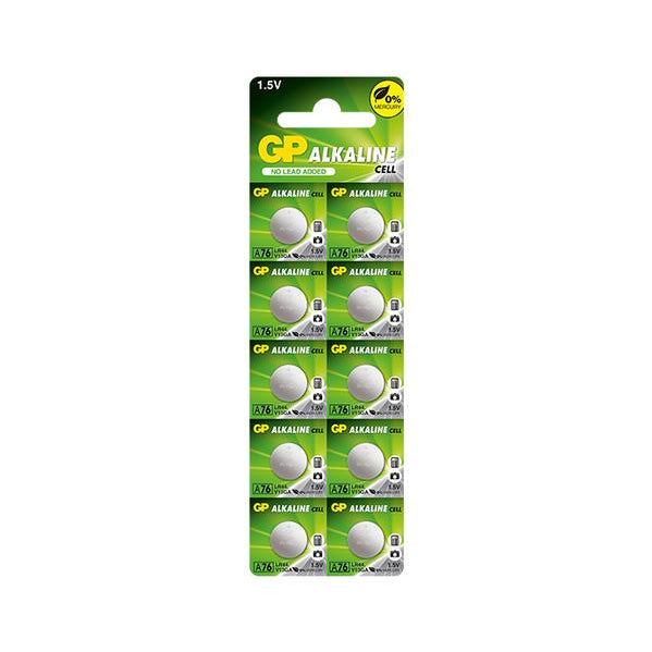 Baterii alcaline GP Alkaline CELL A76 (LR44), blister 10pcs