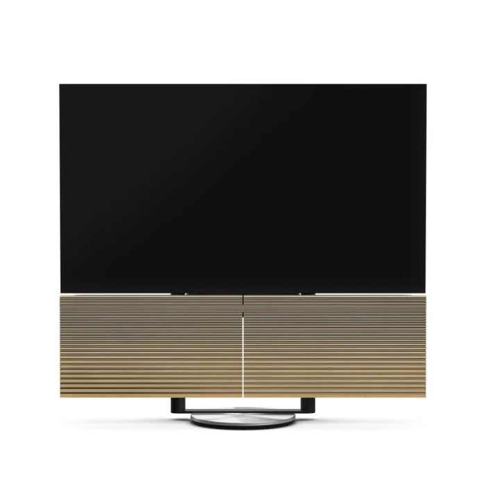 Beovision Harmony 77" Motorised Floor Stand în finisaj Silver / Oak