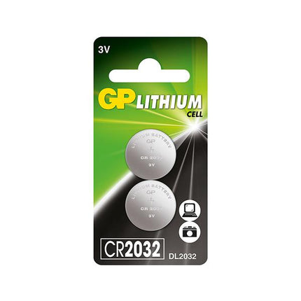 Baterii GP Lithium CELL CR2032 (DL2032), 3.0V, blister 2pcs