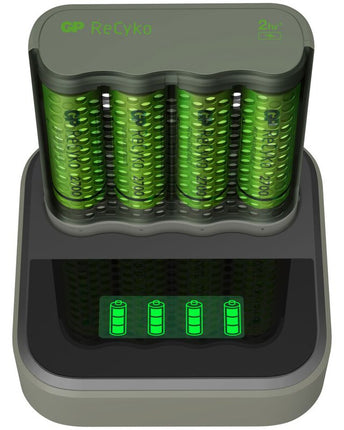 Incarcator acumulatori GP ReCyko Speed Charger M451 + 4 acumulatori ReCyko AA 2600mAh + Dock de incarcare D451
