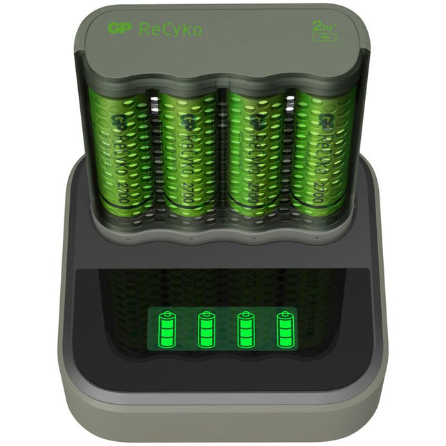 Incarcator acumulatori GP ReCyko Speed Charger M451 + 4 acumulatori ReCyko AA 2600mAh + Dock de incarcare D451