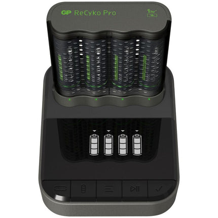 Incarcator acumulatori GP ReCyko Pro Charger P461 + 4 acumulatori ReCyko Pro AA 2000mAh + Dock de incarcare D461