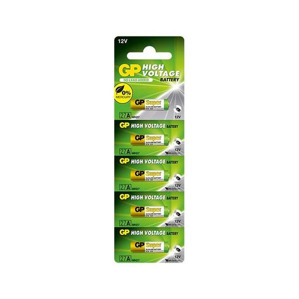 Baterii GP Alkaline High Voltage 27A (MN27), 12V, blister 5pcs