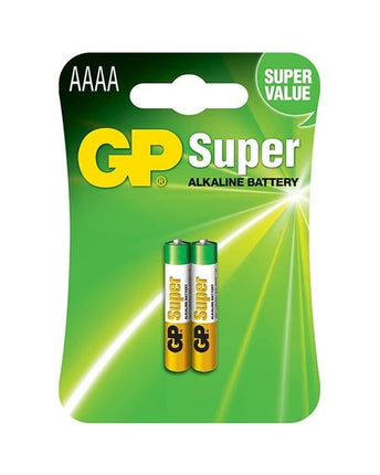 Baterii GP Super Alkaline AAAA (LR61), 1.5V, blister 2pcs