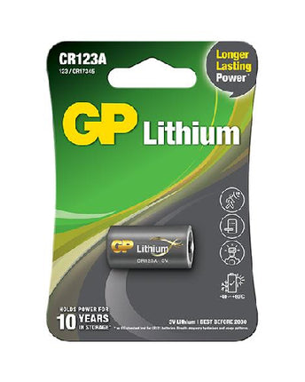 Baterii GP Pro Lithium CR123A, blister 1pcs