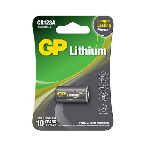 Baterii GP Pro Lithium CR123A, blister 1pcs