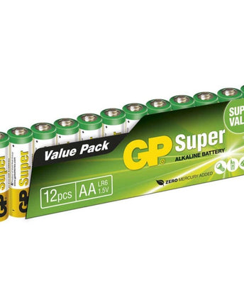 Baterii GP Super Alkaline AA (LR6), folie 12pcs