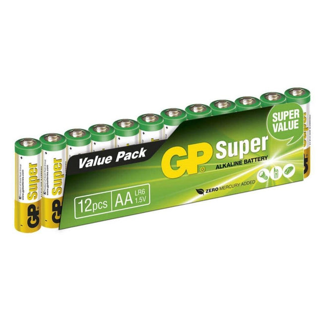 Baterii GP Super Alkaline AA (LR6), folie 12pcs