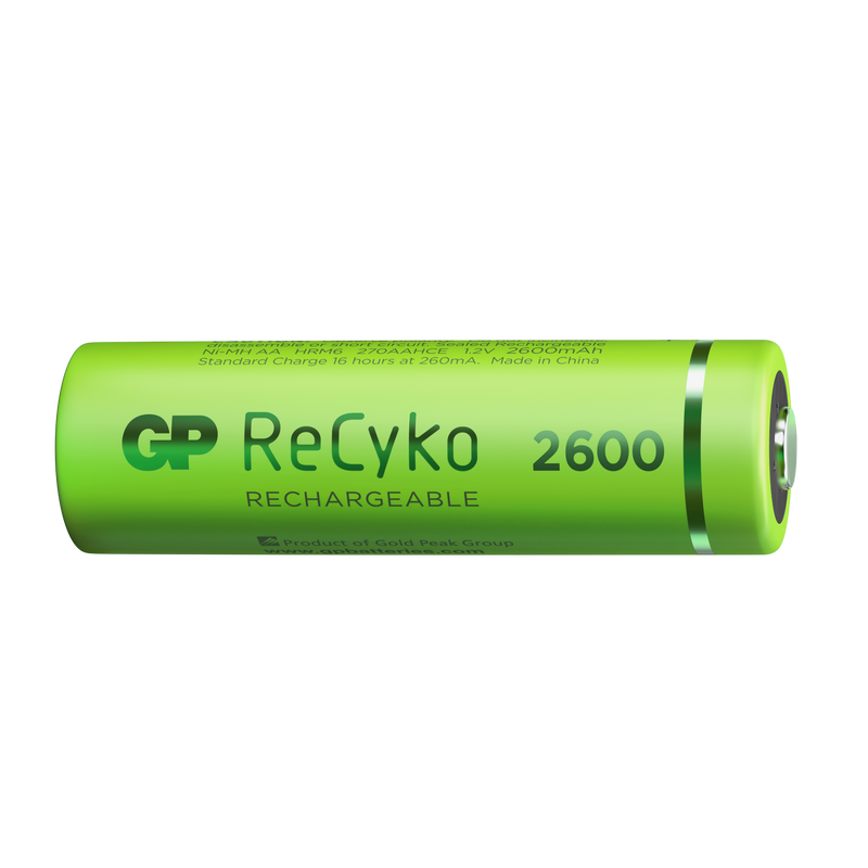 Baterii reincarcabile GP ReCyko AA 2600mAh (R6), ambalaj reciclabil 2pcs