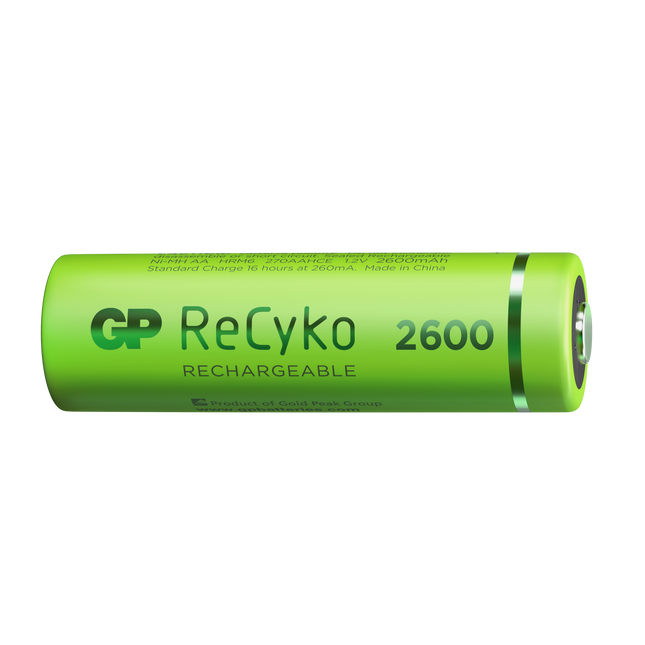 Baterii reincarcabile GP ReCyko AA 2600mAh (R6), ambalaj reciclabil 4pcs